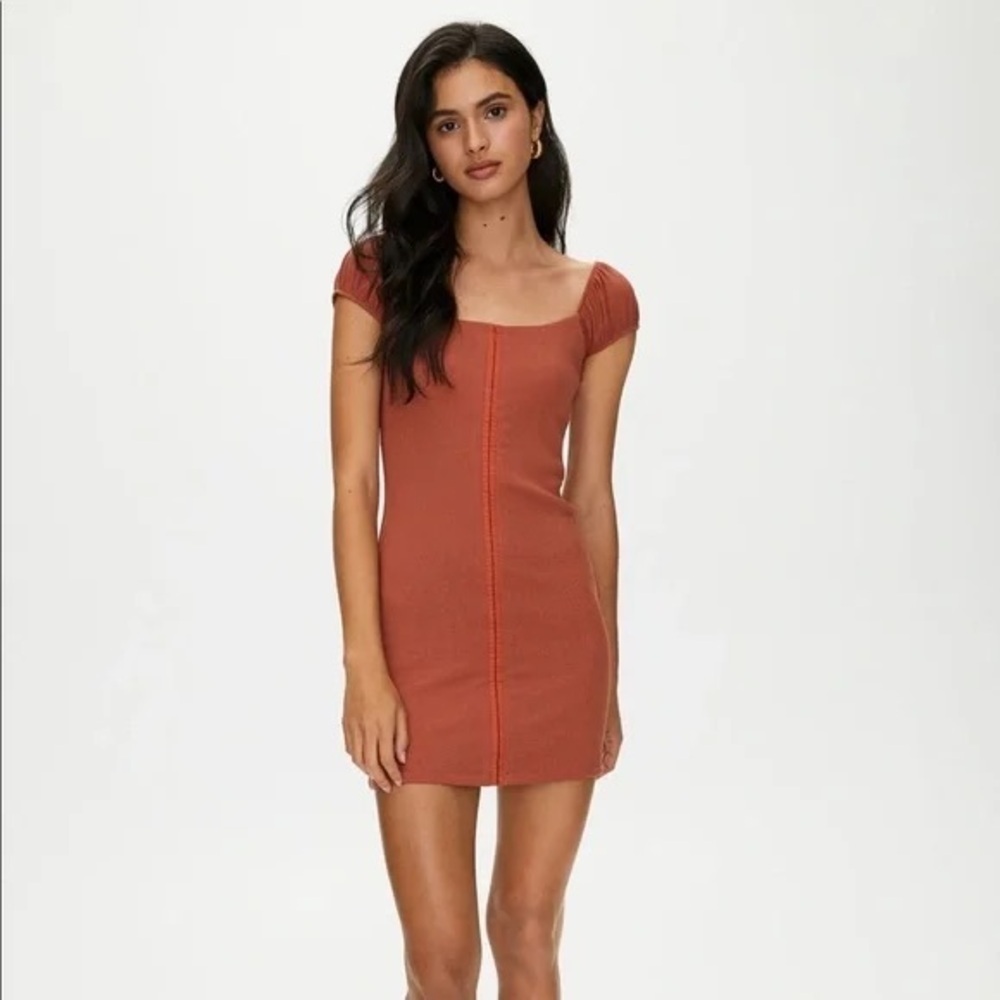Aritzia Rust Mini Dress
